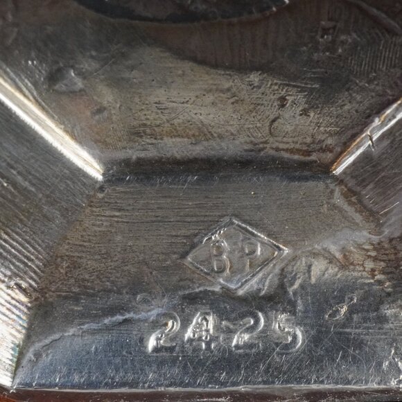 Pair of Vintage Silver Tone Art Deco Candle Holders 1930's Candle Stick Holders - Picture 15 of 16